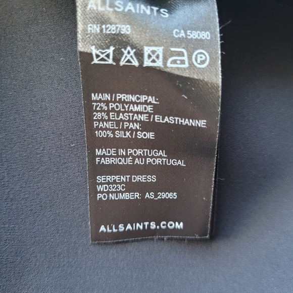 All Saints Serpent Dress, VGUC, Size 4 - Picture 7 of 8